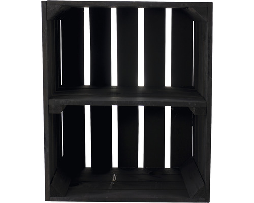 Zwarte plankenkast 50x40x30 cm
