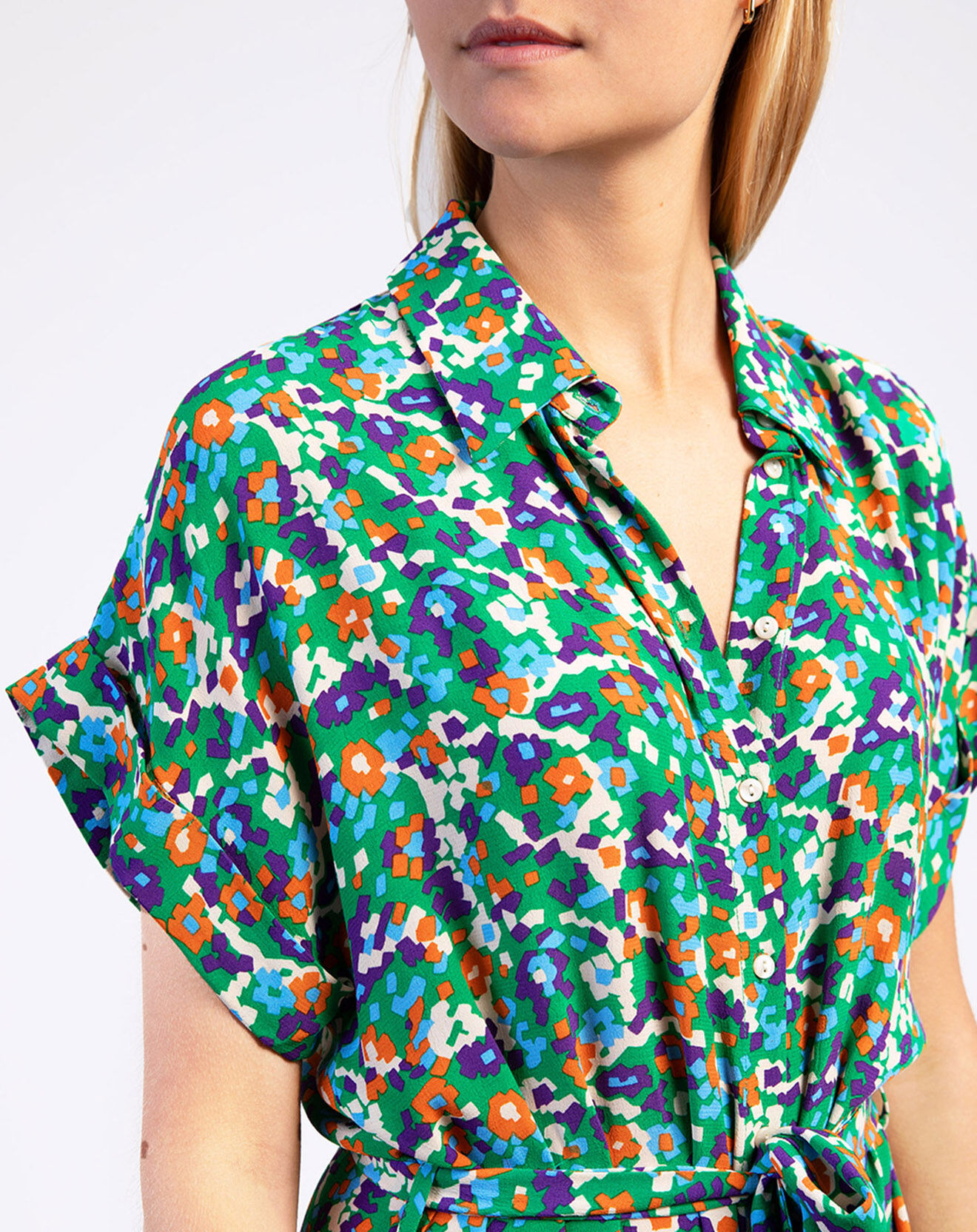 An'ge Robe Miliane vert/multicolore