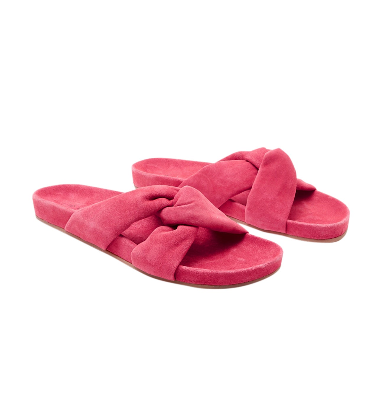 Sandales en cuir Femme - Rose fuchsia