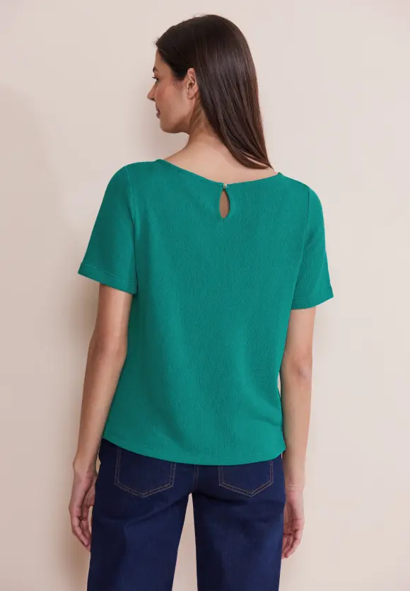 Shirt im Strick Look - intense aqua
