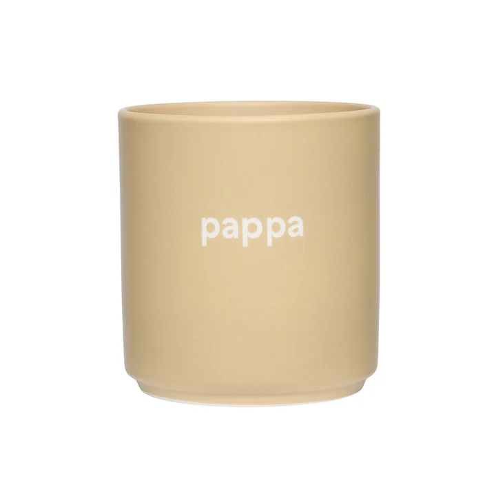 Design Letters - AJ Favourite Porzellan Becher, pappa / beige