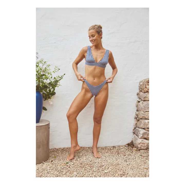 Anja Paris Haut de Maillot L'Ensorcelant Vichy | Bleu marine