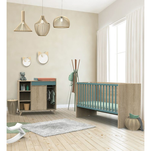 Chambre DUO Lit 70x140 Commode NOVA Argile - SAUTHON