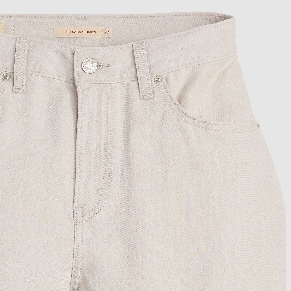 LEVI'S<br>Shorts folgados de cintura alta em mistura de linho
