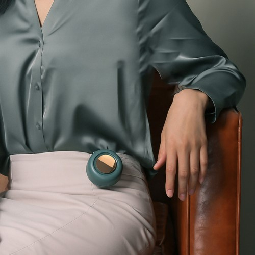 900mAh Mini USB Hand Ventilator Wiederaufladbarer Lüfter mit Gürtelclip - Grün