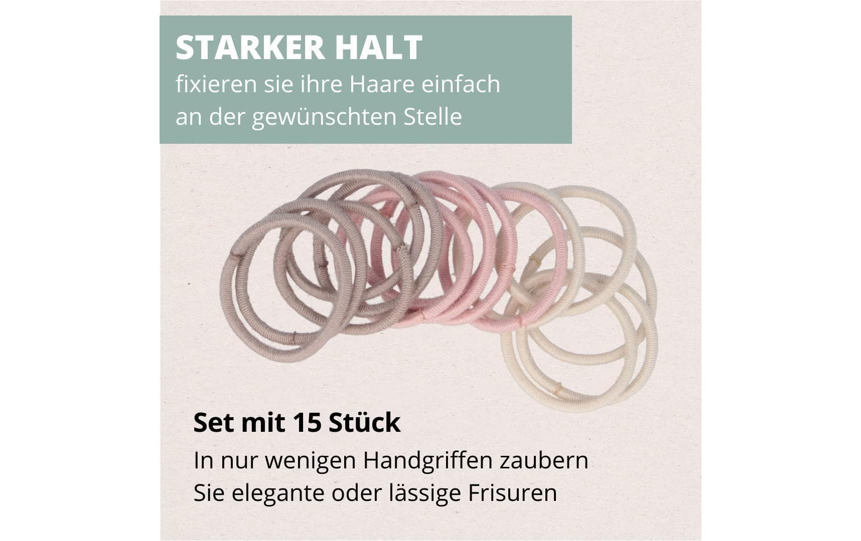 Haargummi Nature Love Mehrfarbig 15 StückSanfte, starke und vielseitige Haargummis