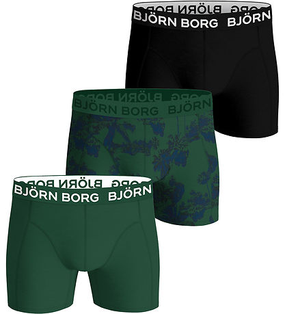 Björn Borg Boxershorts - 3er-Pack - Schwarz/Grün
