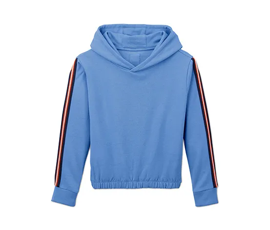 Cropped-Hoodie, hellblau
