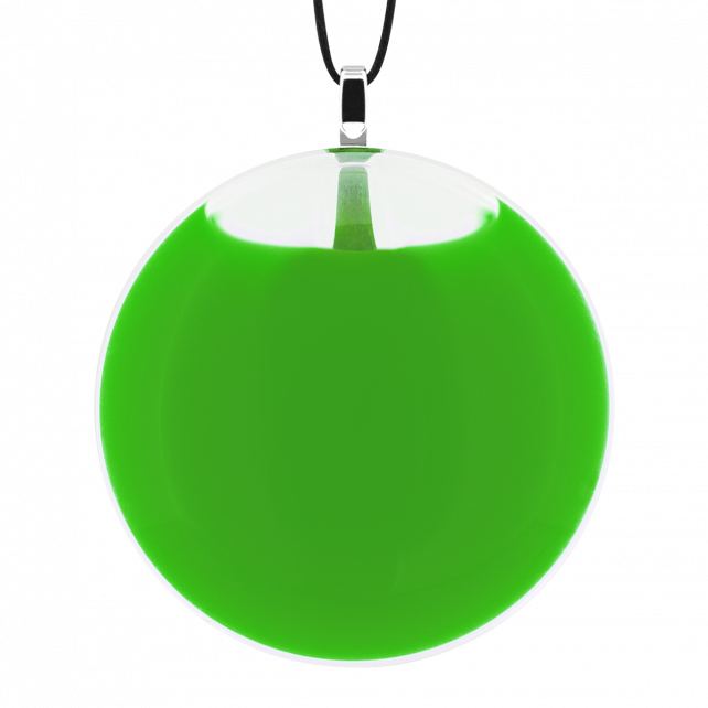 Pendentif en verre soufflé - Galet Medium Milk