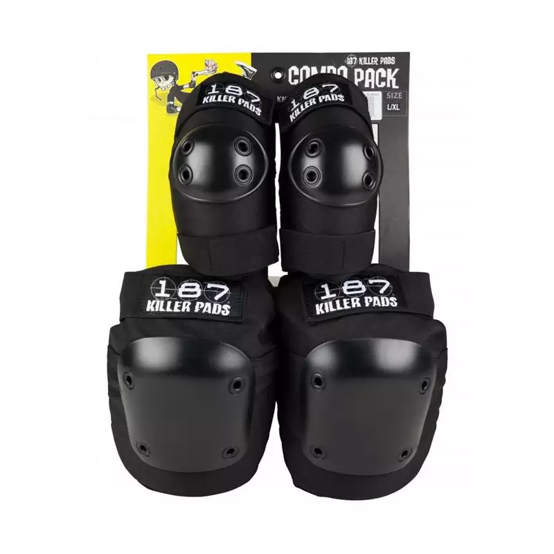 Set de protection coudière et genouillère 187 Combo Pack Knee & Elbow Black
