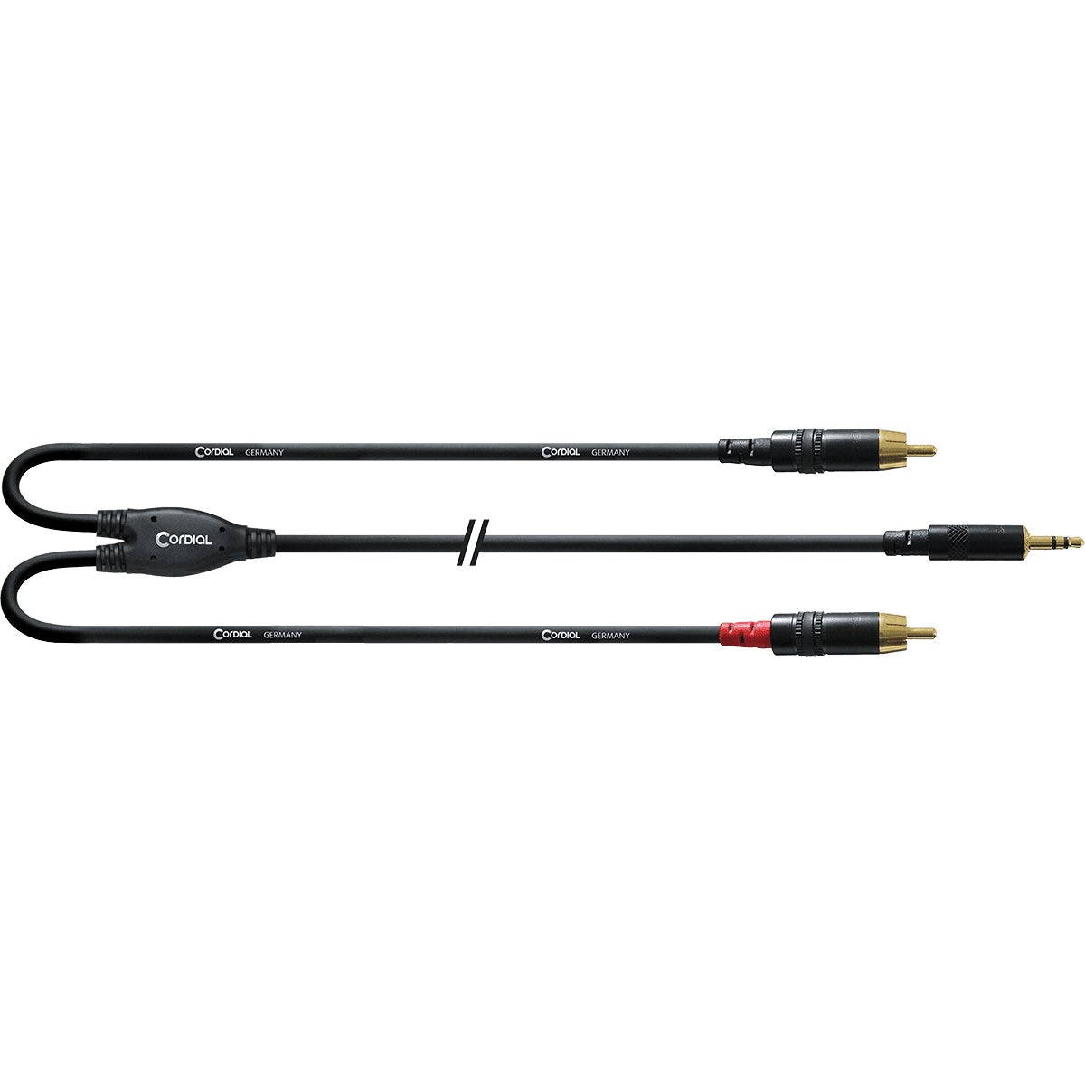 Cordial CFY0.9WCC Intro verloopkabel 3.5mm TRS jack - 2x RCA 0.9m zwart