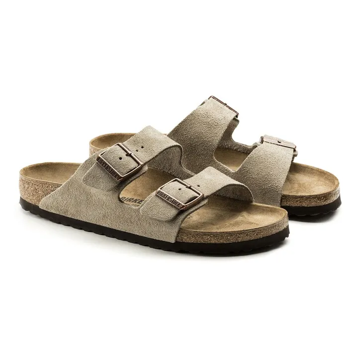 BIRKENSTOCK Sandales Arizona SFB Cuir Suede - Collection Adulte  | Taupe
