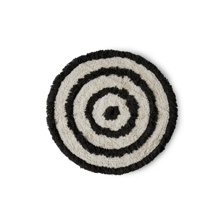 HKliving - runde Badezimmermatte, Ø 80 cm, monochrome
