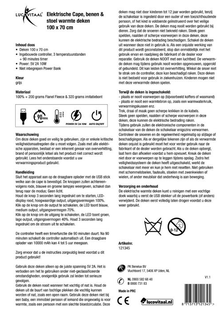 Lucovitaal Elektrische Cape, benen & stoel Wamte Deken 1ST