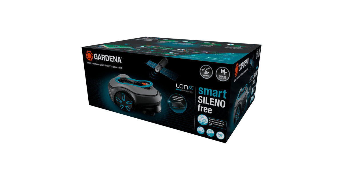 GARDENARobotmaaier smart SILENO free 800 m²  (Zwart)
