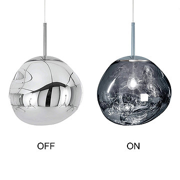 NJOY hanglamp glas 36cm chroom
