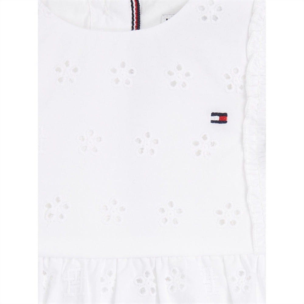 Køb Tommy Hilfiger Baby Broderie Kjole White
