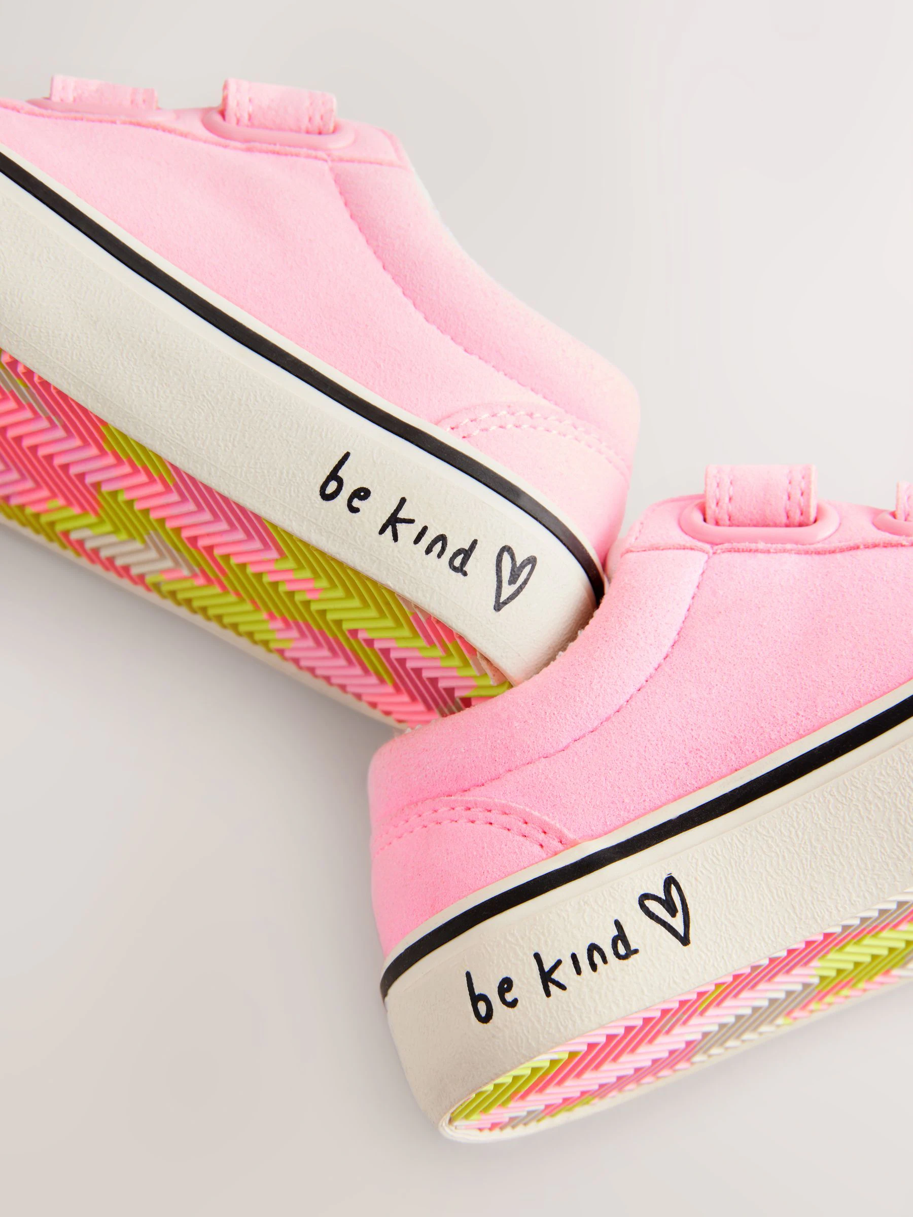 Roze - Sneakers met klittenbandsluiting