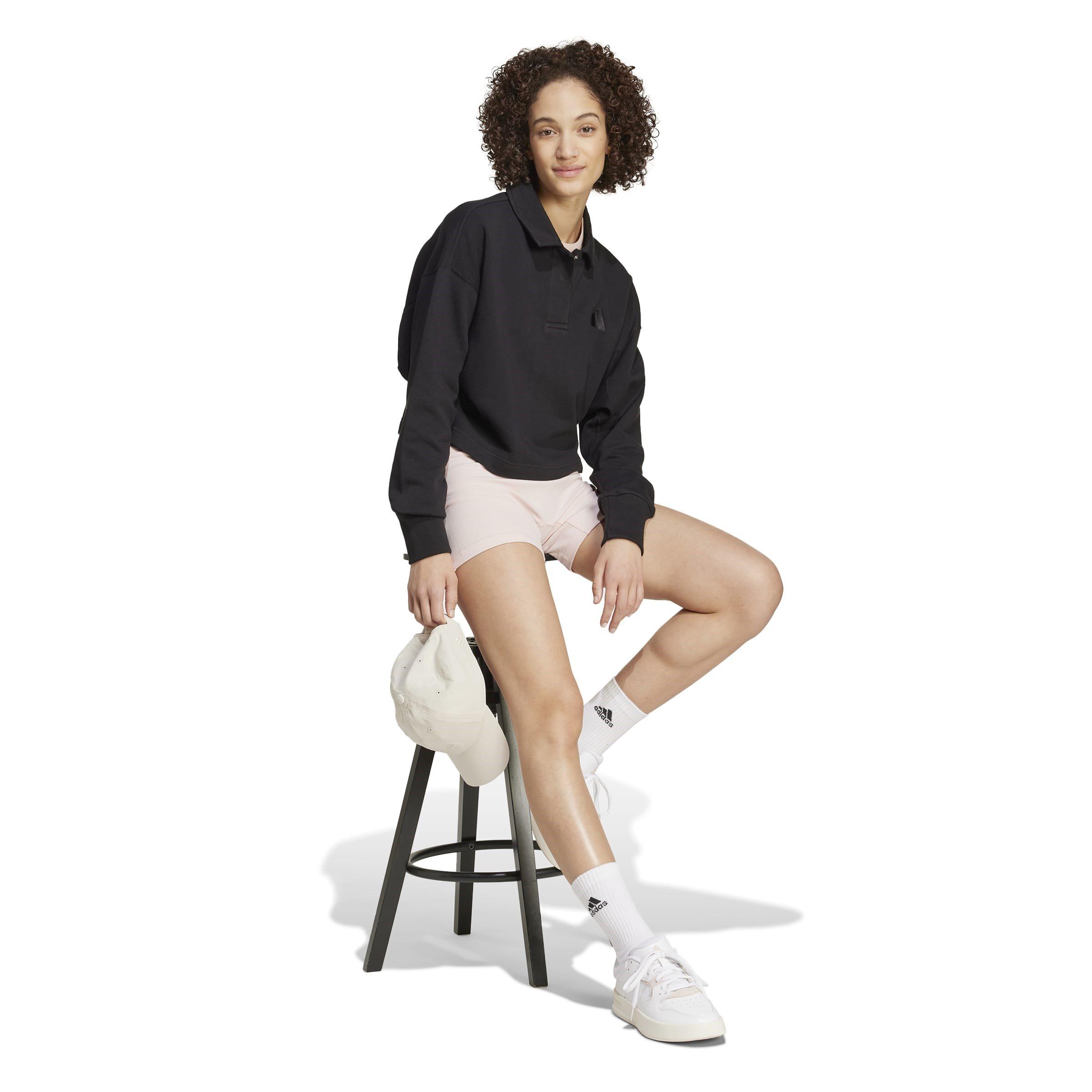 adidas ALL SZN French Terry Polo Sweatshirt Womens