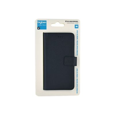Bigben - Etui Folio universel pour smartphone - Taille M - noir