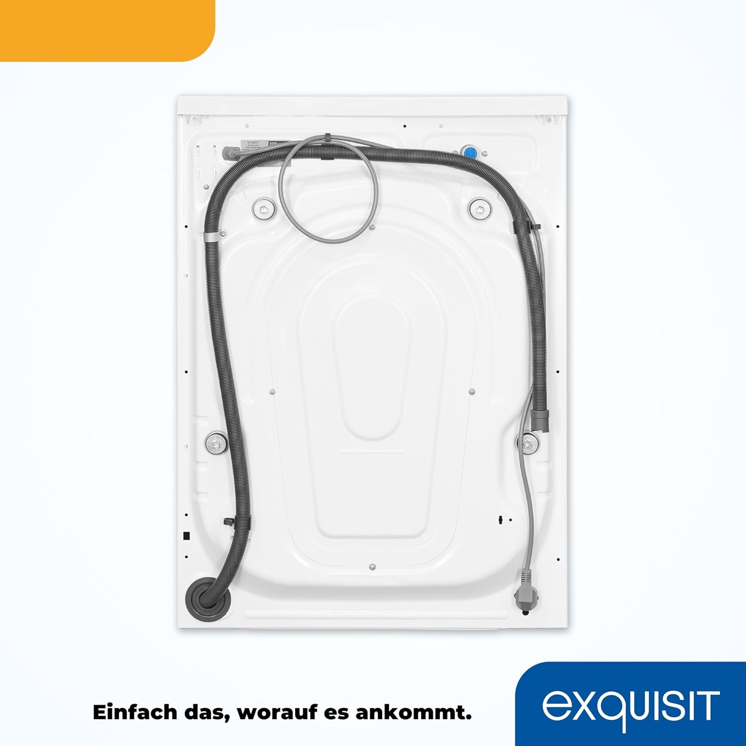 Exquisit Waschmaschine WA6110-020A weiss | 6 kg Fassungsvermögen | Energieeffizienzklasse A | 16 Waschprogramme | Kindersicherung