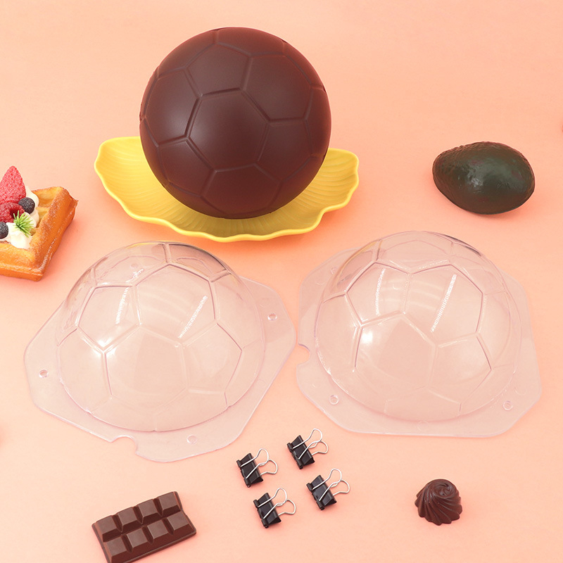 (Ø14cm) 3D Schokoladen Giess Form DIY Kinder Geburtstag Torte Dekoration - Fussball
