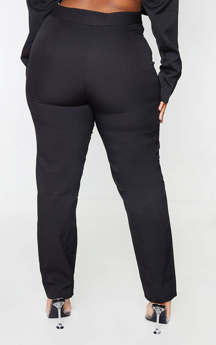 Noir Pantalon De Costume Droit Avani Plus
