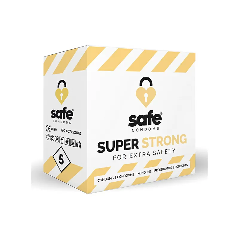 SAFE kondomer, Super Strong for Extra Safety - 5 stk.