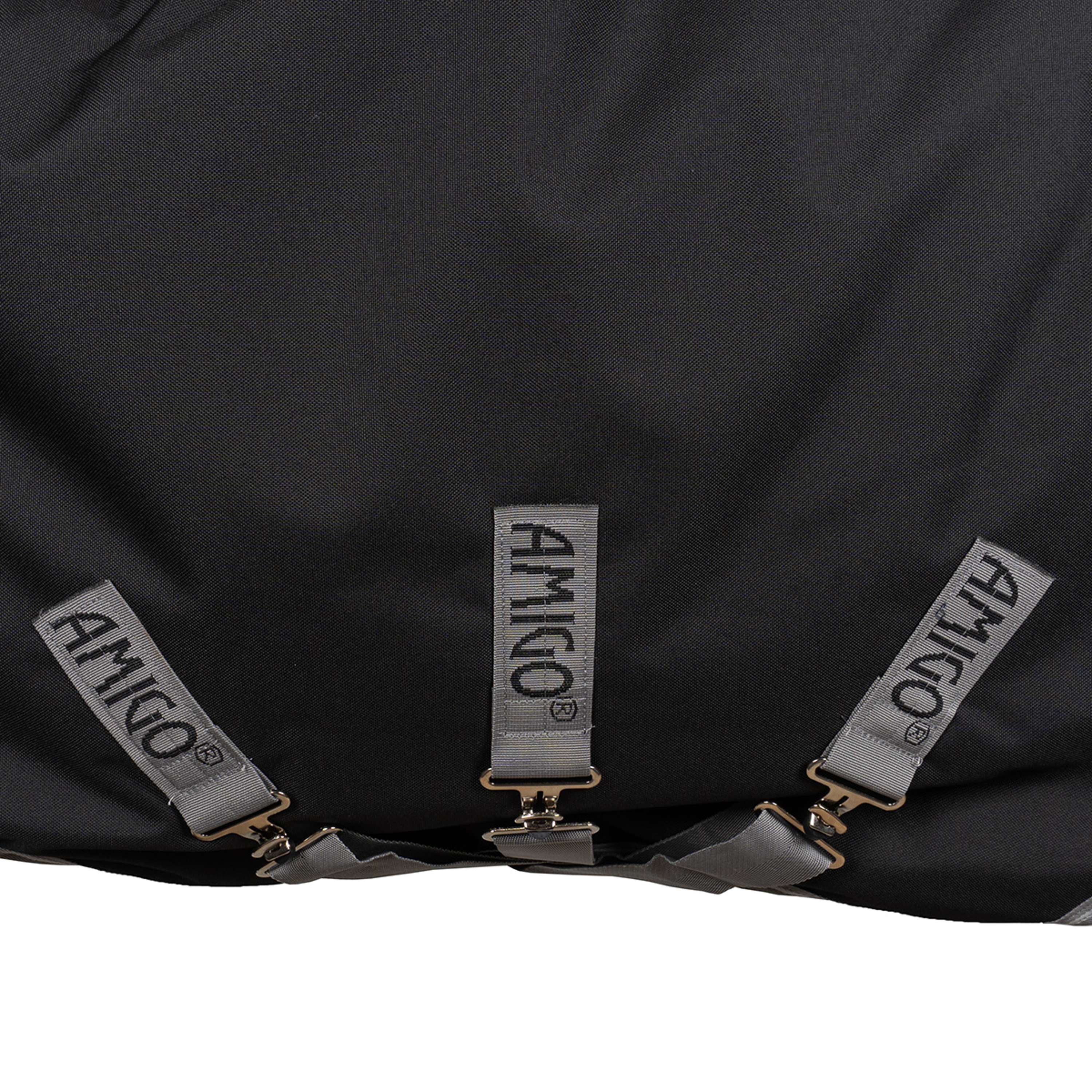 Amigo Turnout Rug Integrated 1200D 250g Black/Titanium Grey/Silver
