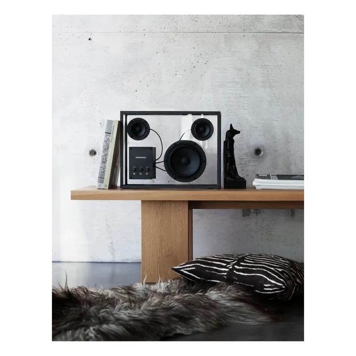 Transparent Speaker Enceinte en verre trempé | Noir