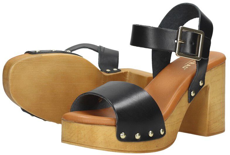Red Rag Sandalen Hak zwart