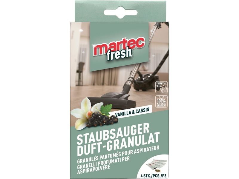 Martec Staubsauger Duft-Granulat 4 Stück Natürliches Duftgranulat für Staubsauger