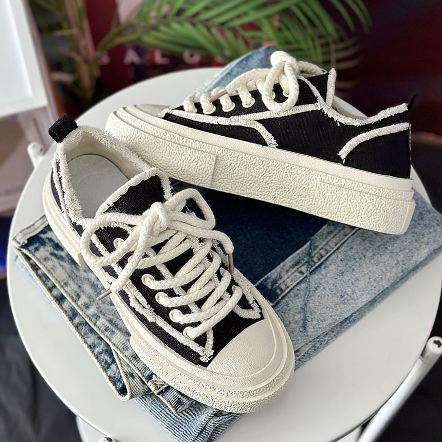 Tanzanite - Canvas Platform Sneakers