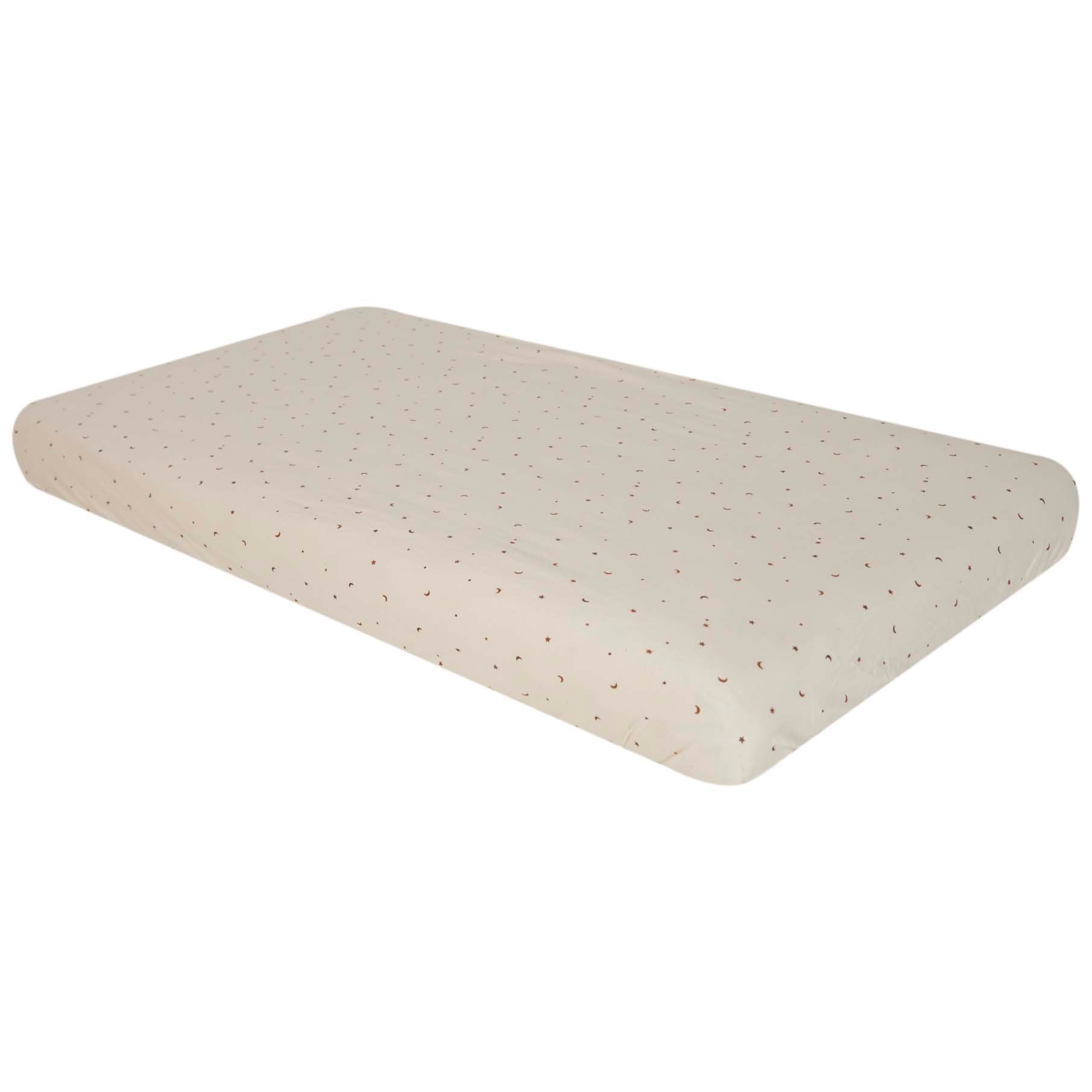 Prénatal wieg hoeslaken sterren beige