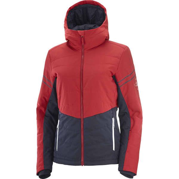 Veste de ski SALOMON EDGE JKT W RED CHILI/NIGHT SKY/WHITE