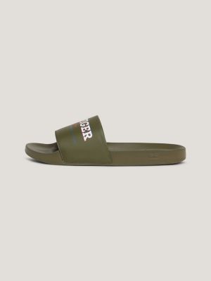 Chinelo de piscina com tira de logotipo