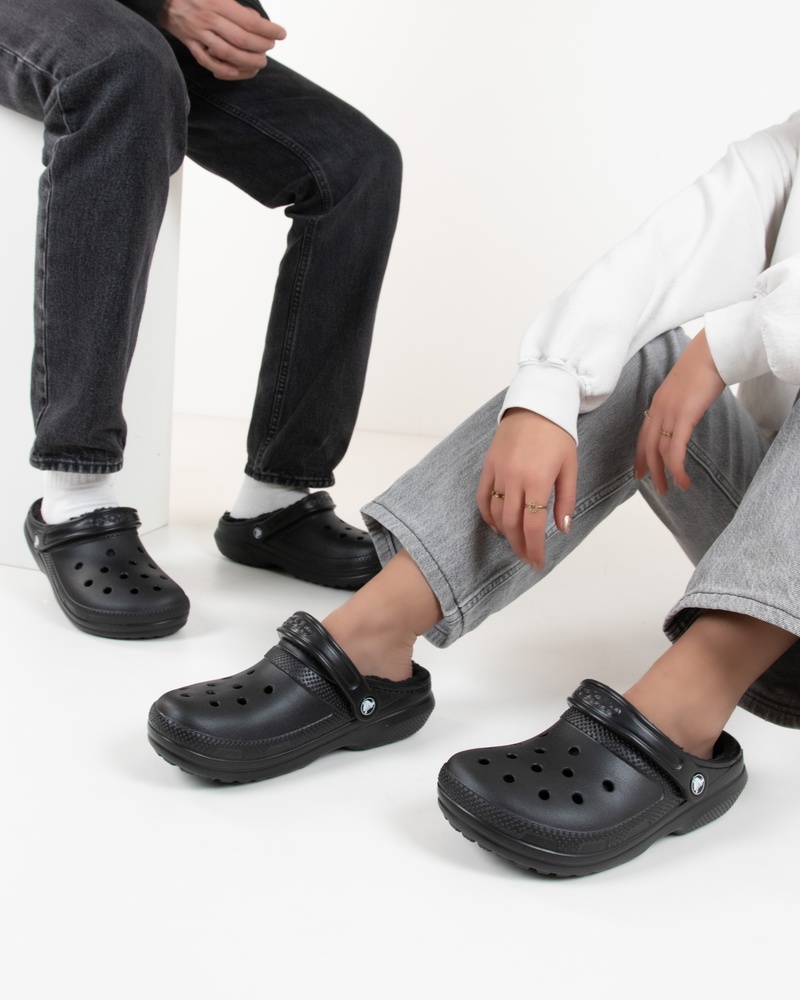 Crocs Classic Lined Instapschoenen  - zwart