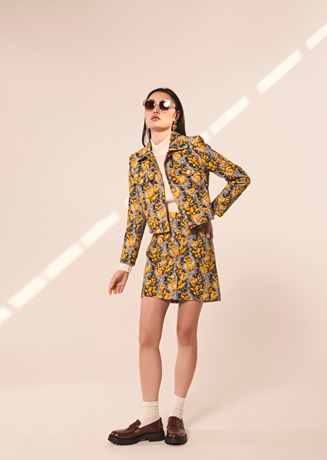 Jupe Javanagrise imprimé floral