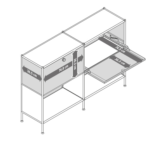 Klappenergänzungs-Set Metall »CN3«, grau