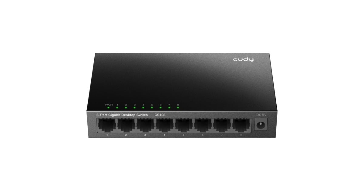 Cudy8-Port Gigabit Desktop Metal Switch  (Zwart)