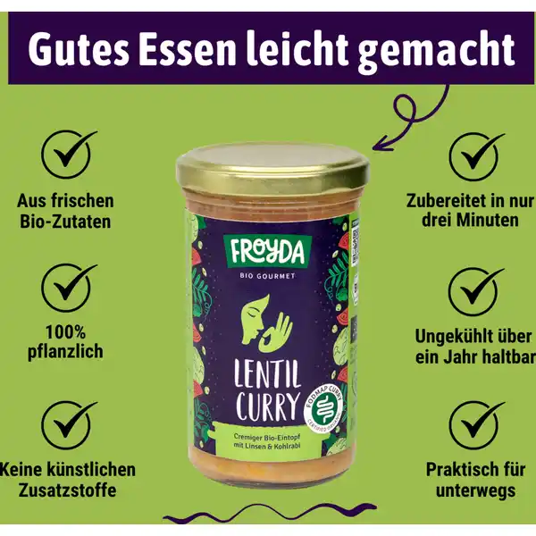 Bio Lentil Curry Eintopf