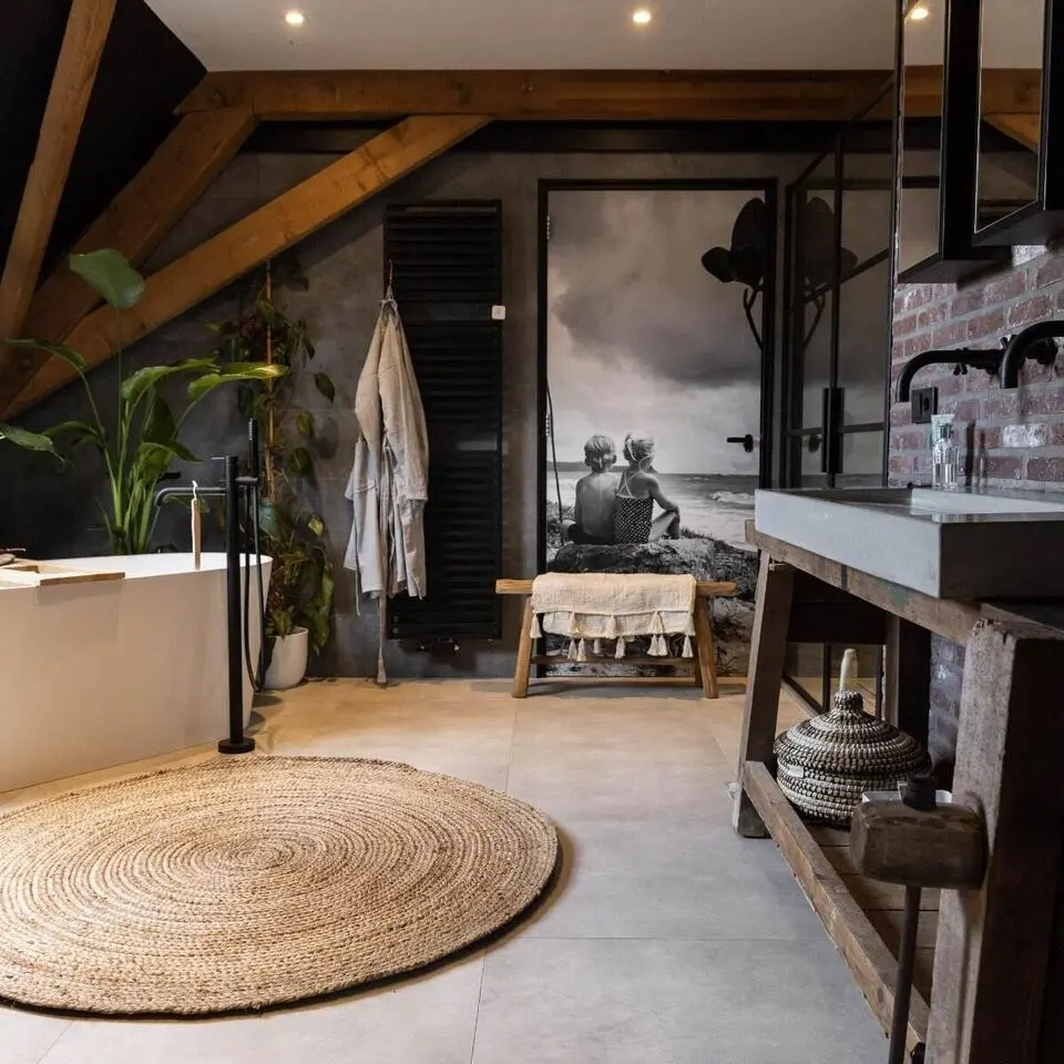 Interieur05 EVA Interior rond vloerkleed Jute naturel - 150 x 150 cm