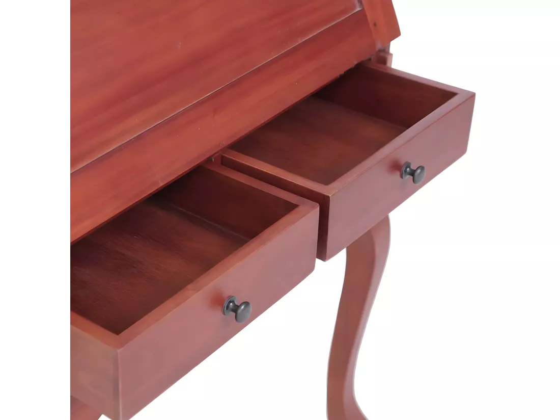 Bureau secrétaire Marron 78x42x103 cm Bois d'acajou massif