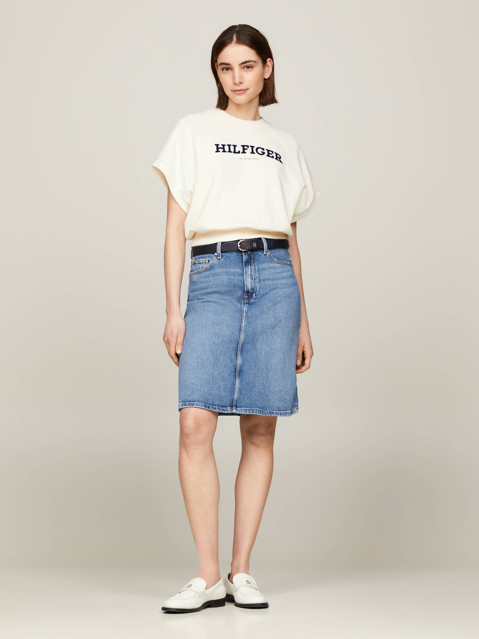 Tommy Hilfiger| Damen Jeansrock DNM A-LINE SKIRT