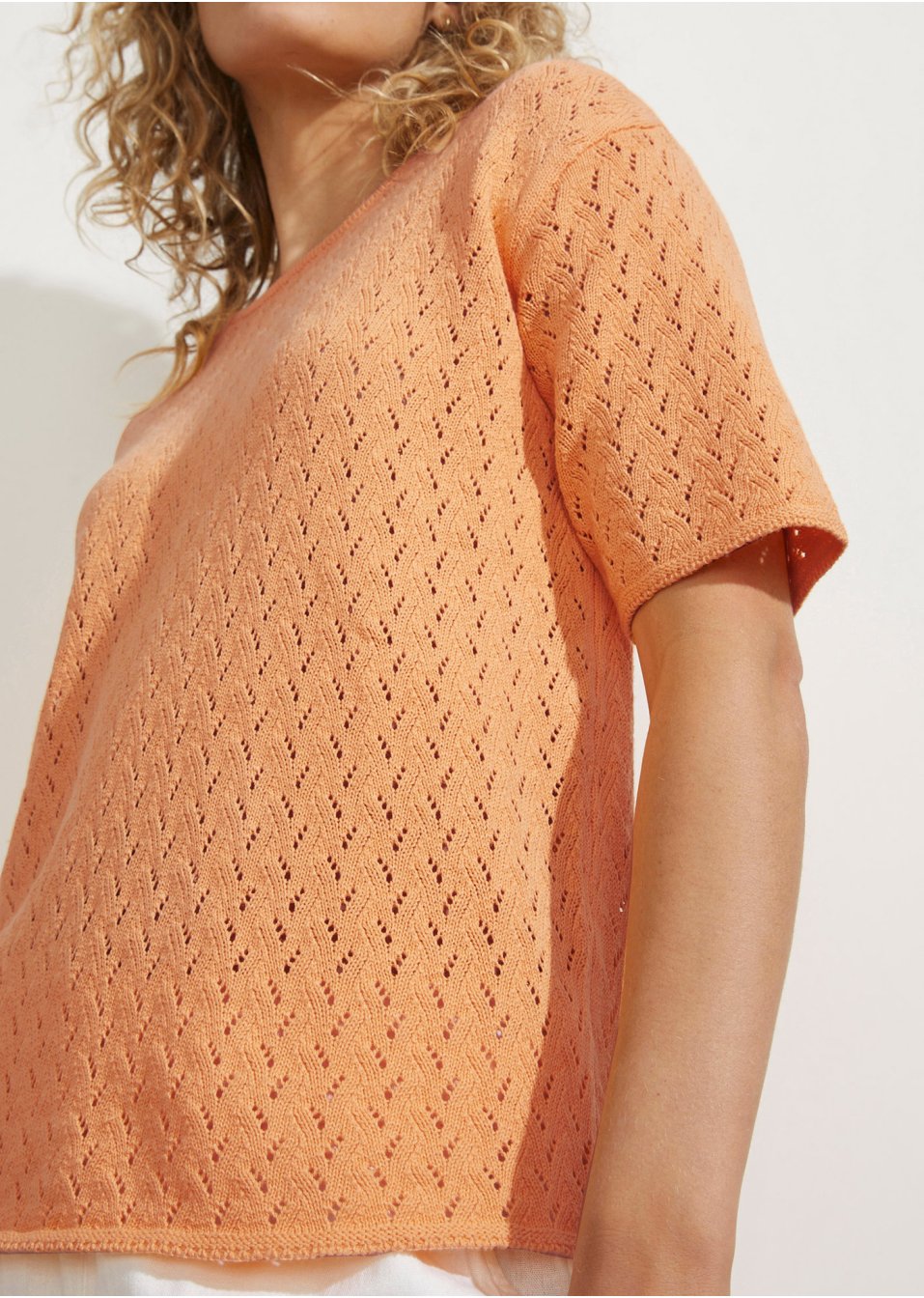 T-shirt en maille ajourée