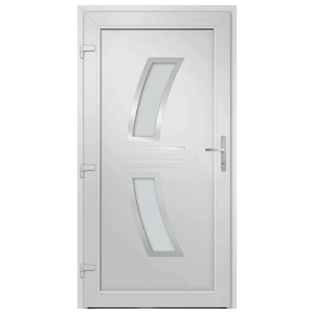 vidaXL Porte d'entrée - Blanc 108x200 cm PVC