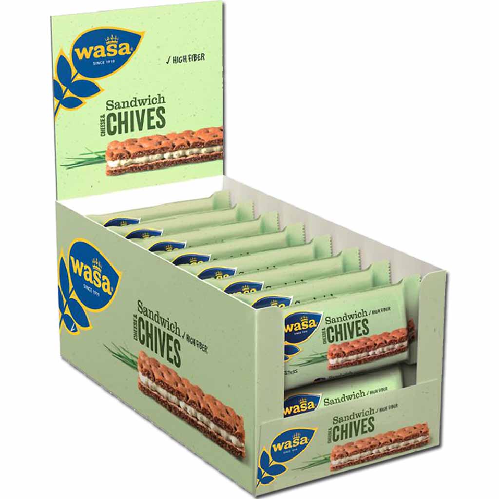 Wasa Knäckebrot Sandwich Cheese & Chives 24x37g=888g MHD:31.8.25