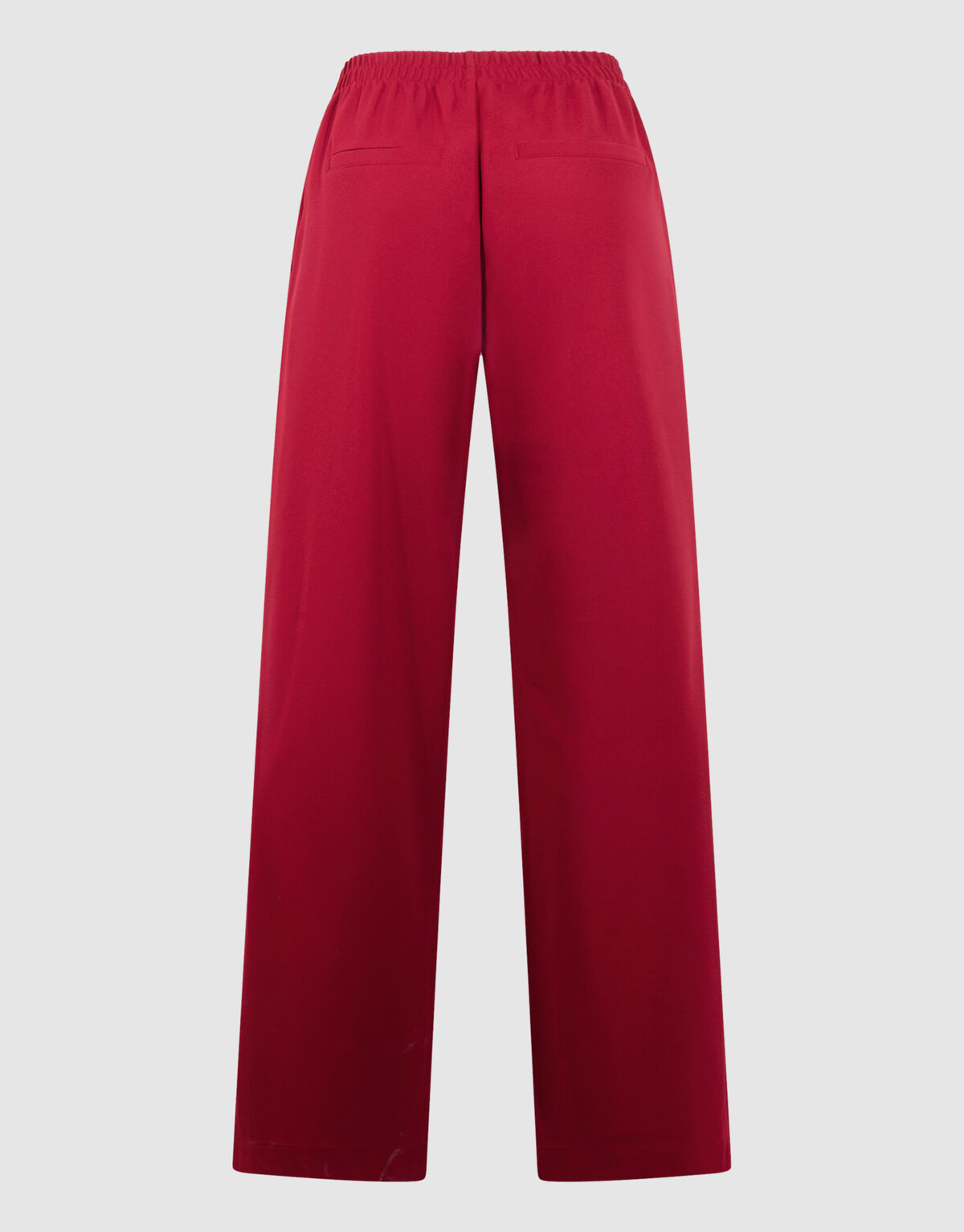 Basis Wide Leg Broek Donkerrood