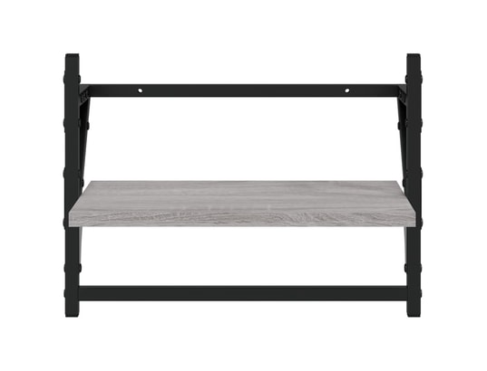 VIDAXL - Etagère murale étagères murales avec barres 2 pcs sonoma gris 40x25x30 cm