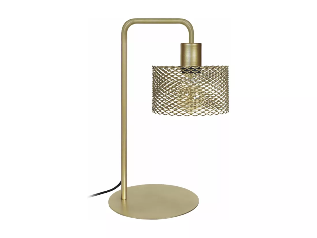 Lampe de bureau arqué métal,abajour doré 45 cm.